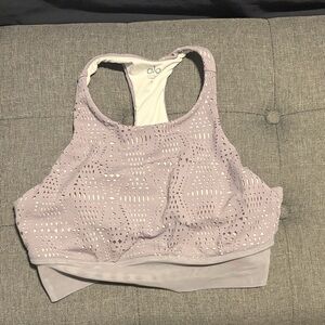 ALO Yoga Women's Light Purple Sports Bra